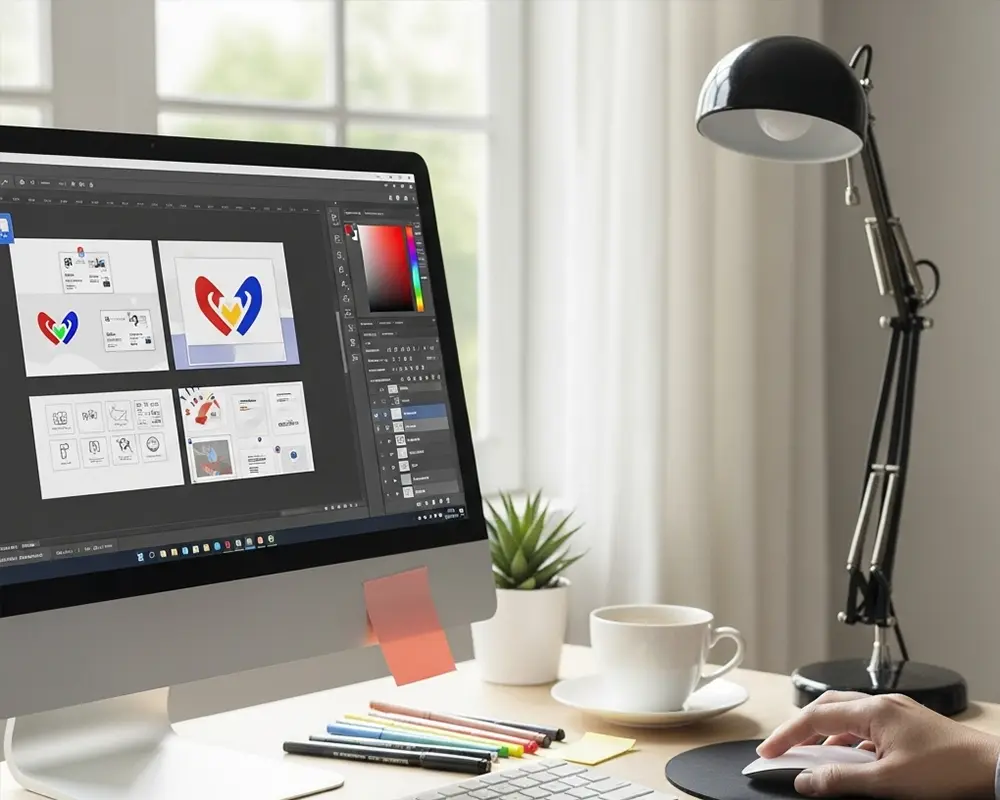 Creative graphic design services by Digital Atlus in Jaipur – logos, branding, and marketing designs for businesses.