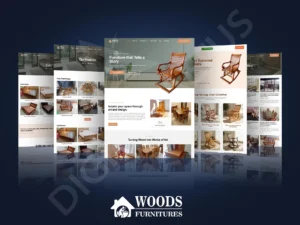 Woods Furnitures B2C e-commerce website design by Digital Atlus – modern furniture store with user-friendly shopping experience.